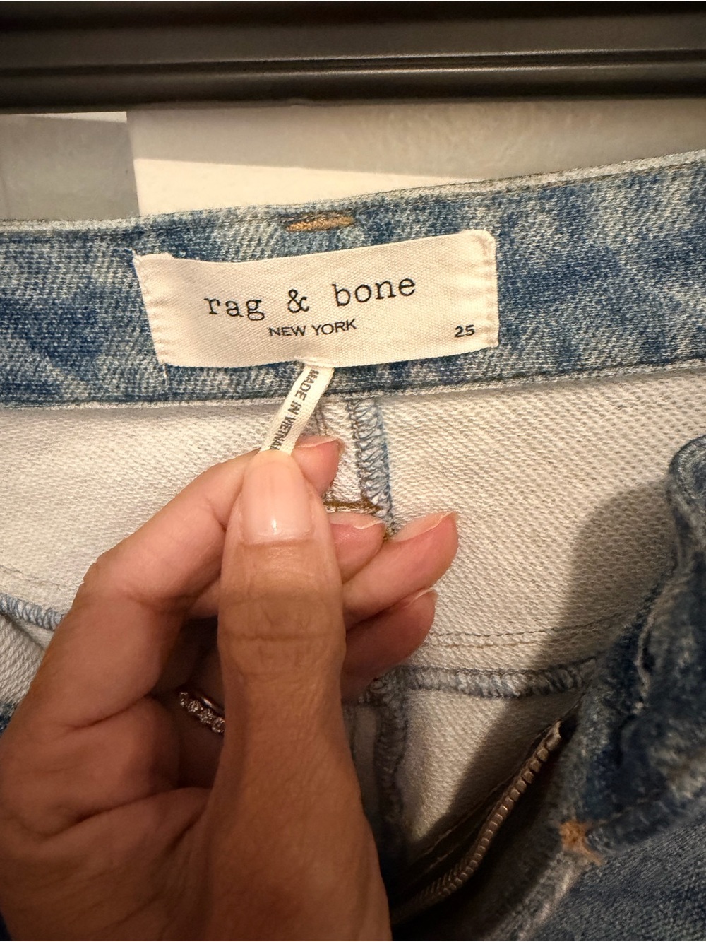 Rag and Bone Miramar Light Blue Wide-Leg Women’s Jeans - Picture 7 of 11